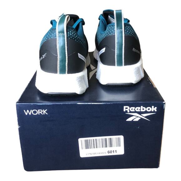 Reebok NIB Fusion Flex Weave Work Athletic Work Shoe Extra Wide Toe Blk Teal 12M - Picture 5 of 12